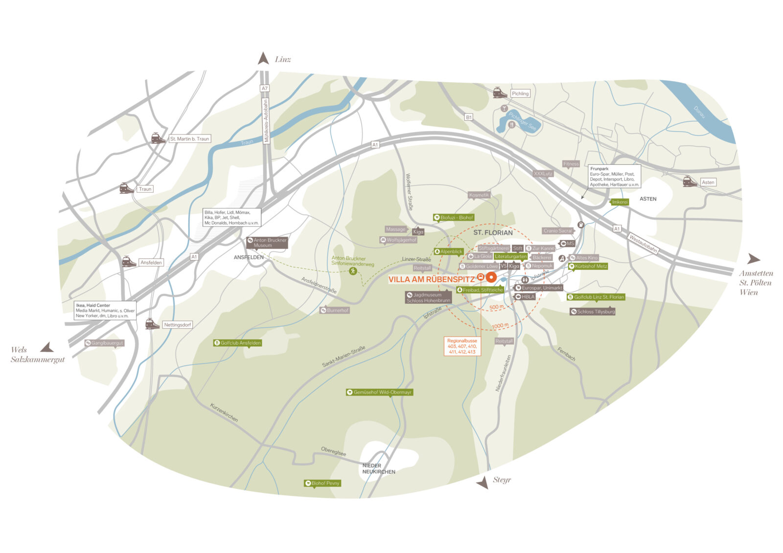 Umgebungsgrafik von Villa am Rübenspitz